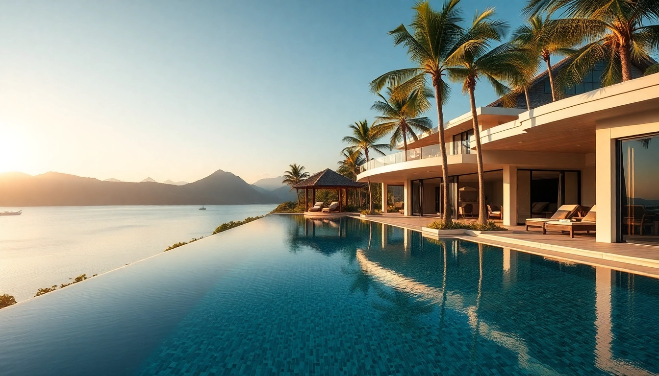 View a captivating villa for sale showcasing luxury features amidst lush surroundings.