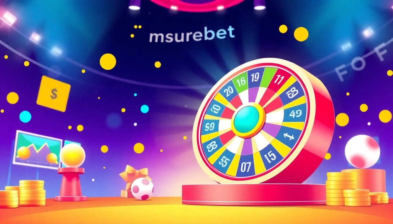 Masurebet online lottery platform showcasing dynamic lottery wheel and modern interface design.