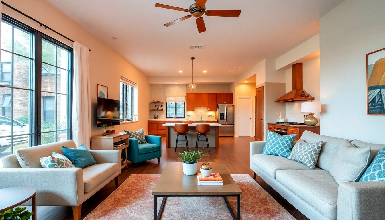 View a stunning Airbnb property for sale with modern decor and inviting lighting, perfect for investors.