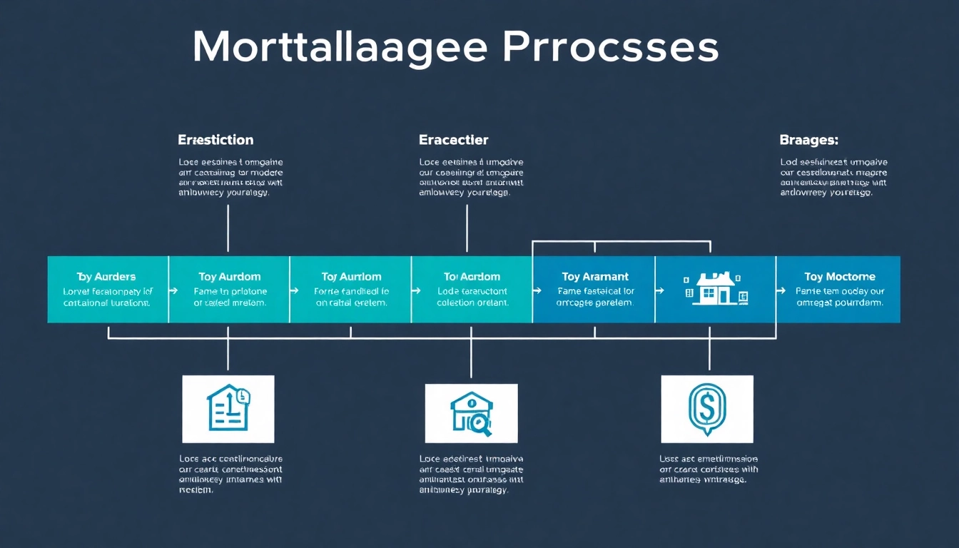 Visualize the steps involved in the mortgage process for brokers, highlighting critical stages and documentation.