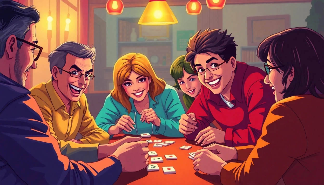 Engage with rummy wealth enthusiasts enjoying a captivating game night filled with excitement and camaraderie.