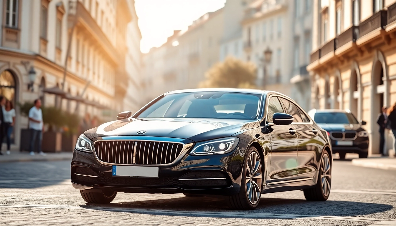 Experience cheap car rental with driver Lisbon in a luxurious black vehicle for your next adventure.