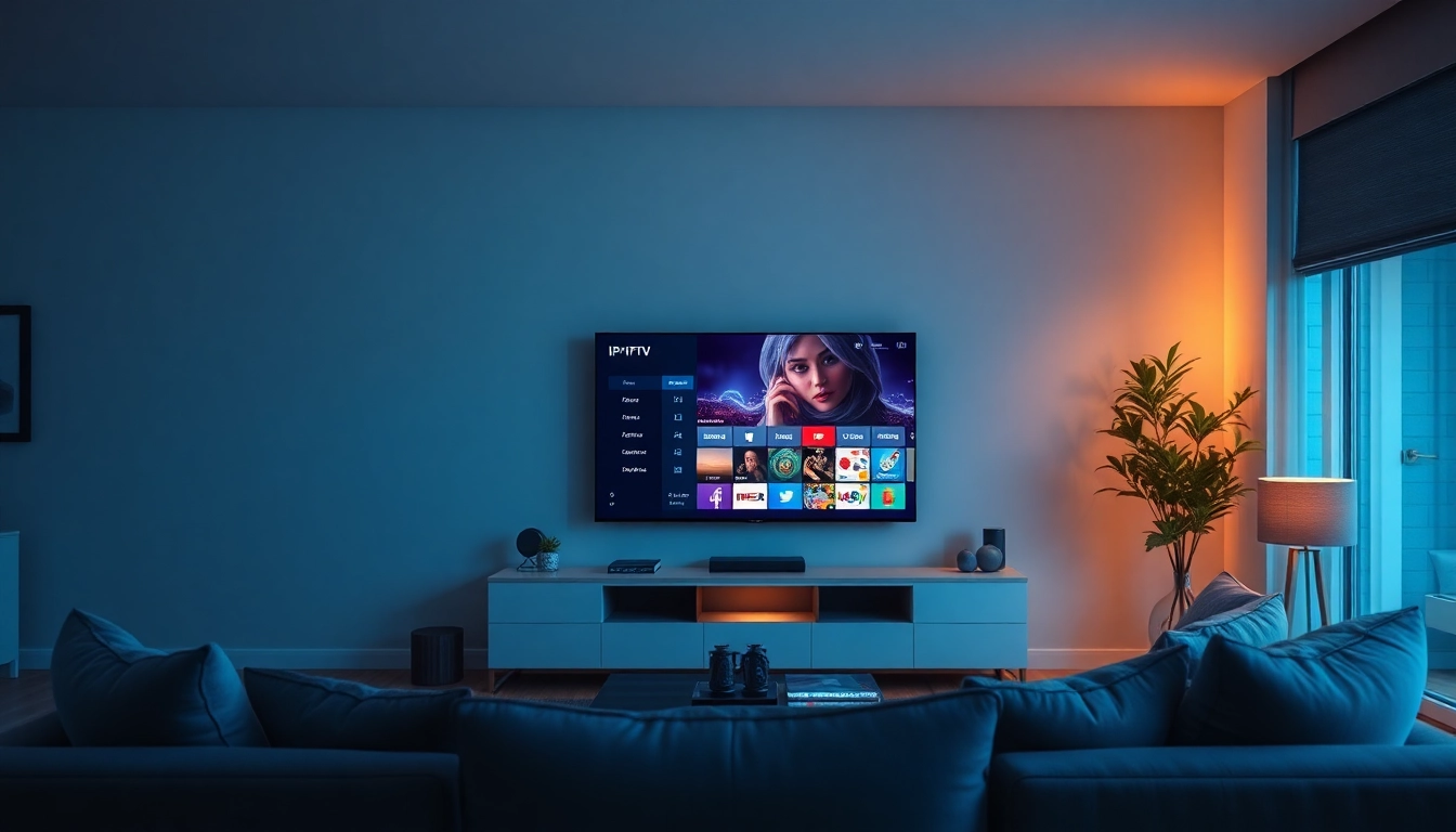 Enjoy seamless IPTV Suisse streaming experience in a cozy living room setup.