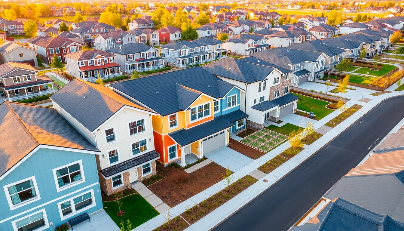 Explore new home construction near me in a vibrant suburban neighborhood with modern designs.