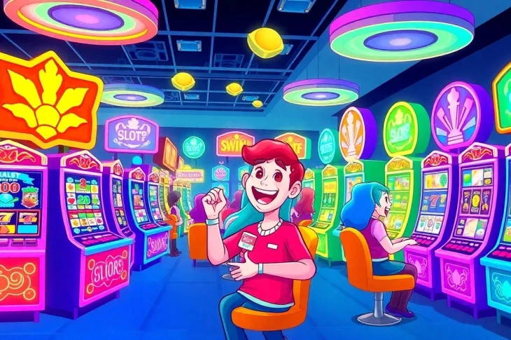 Experience the thrill of playing slot gacor with vibrant machines and happy players.