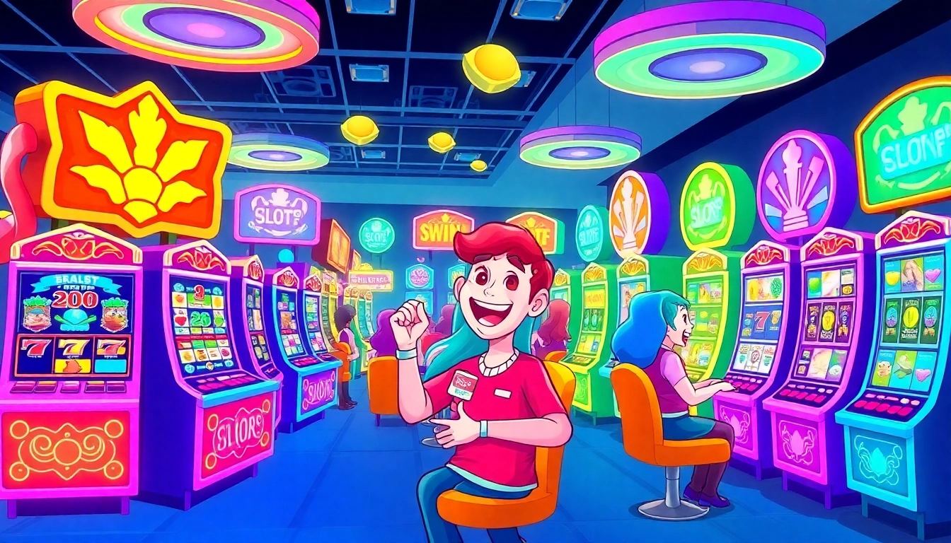 Experience the thrill of playing slot gacor with vibrant machines and happy players.