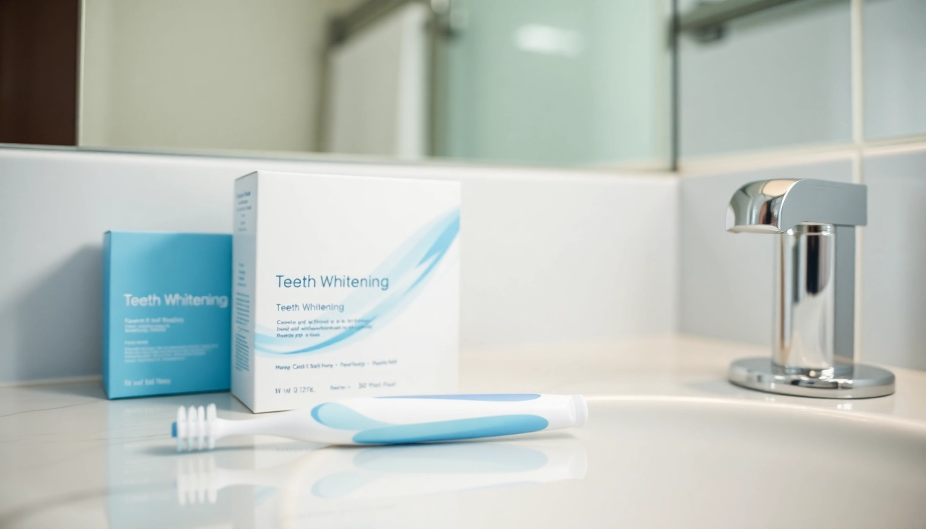 Use this teeth whitening kit to achieve a brighter smile, showcasing its easy-to-use applicator and design.
