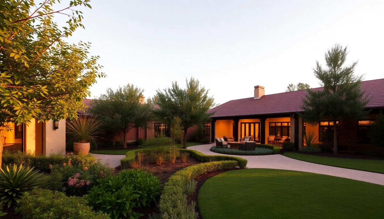 Capture the inviting ambiance of Margaret Drive Residence's lush gardens and elegant architecture.