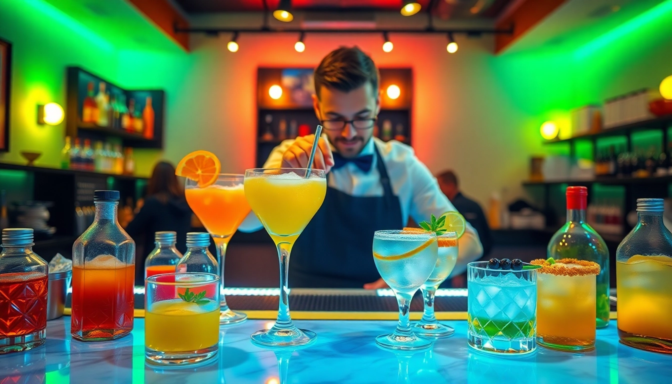 Join a fun cocktail kurs berlin, learning to mix colorful cocktails under expert guidance.