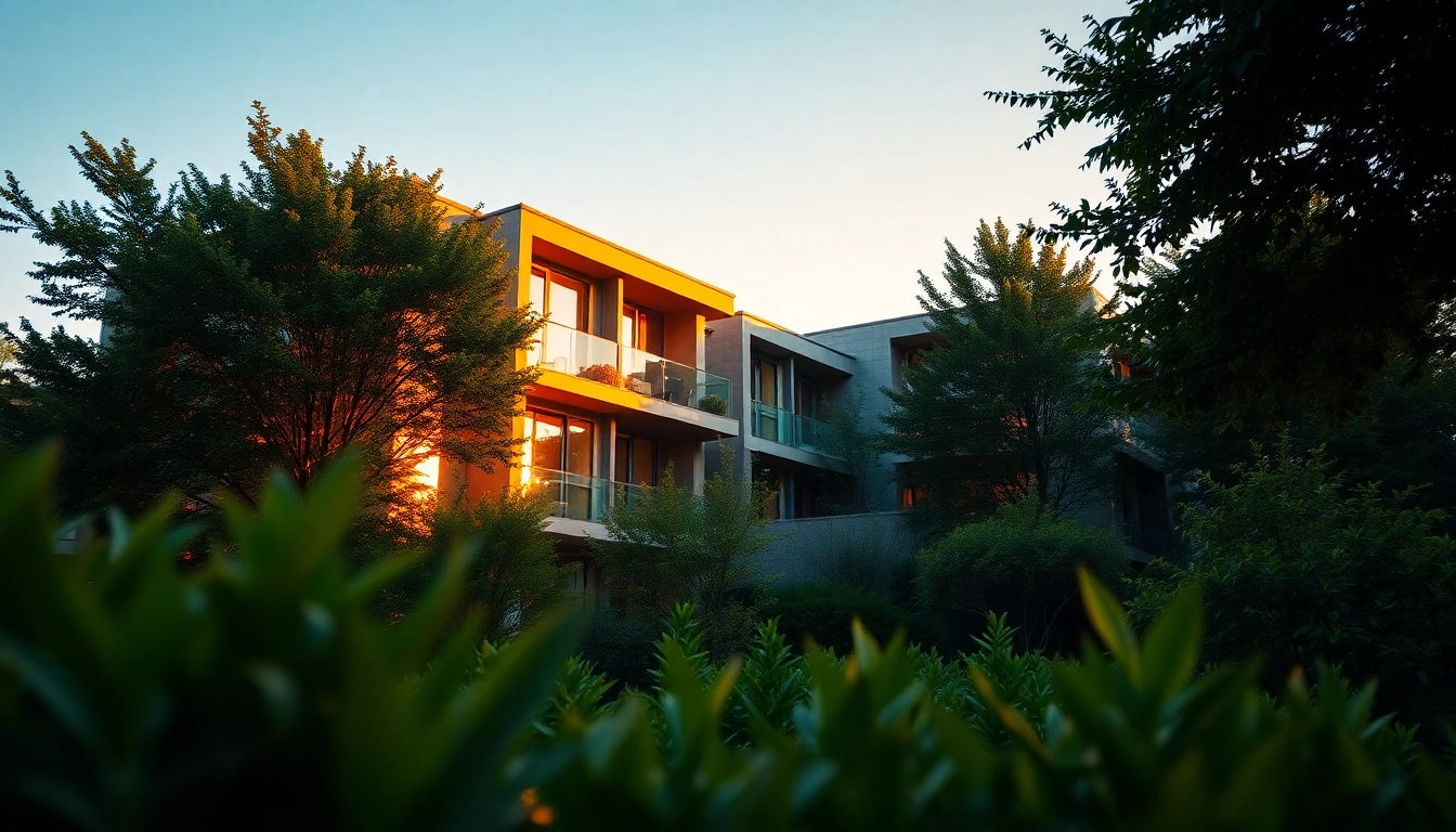View of the contemporary Margaret Drive Residence showcasing its unique architecture amidst nature.