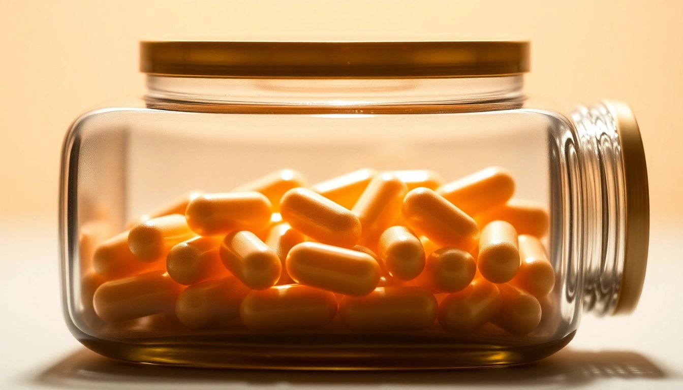 Showcasing high-quality Tongkat Ali Deutschland capsules in an elegant container, highlighting their natural vitality.