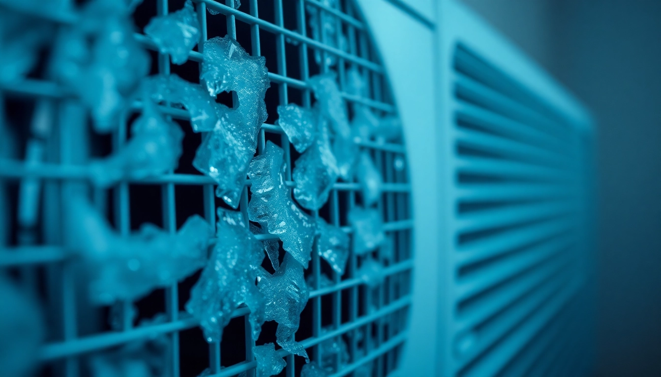 Inspecting an AC blowing but not cold due to ice buildup and dirty components.