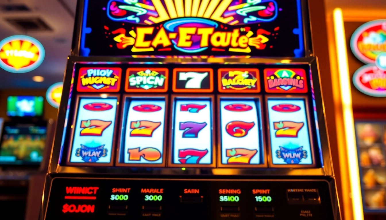 Experience excitement with slot gacor hari ini highlighted in a colorful slot machine display.