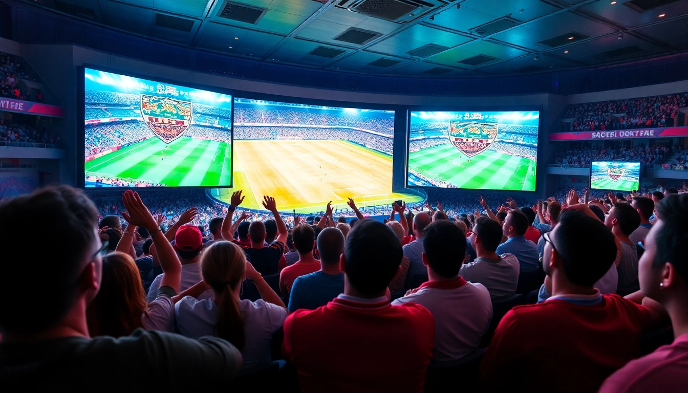 Experience exhilarating 스포츠중계 where fans celebrate live soccer events with immersive streaming quality.