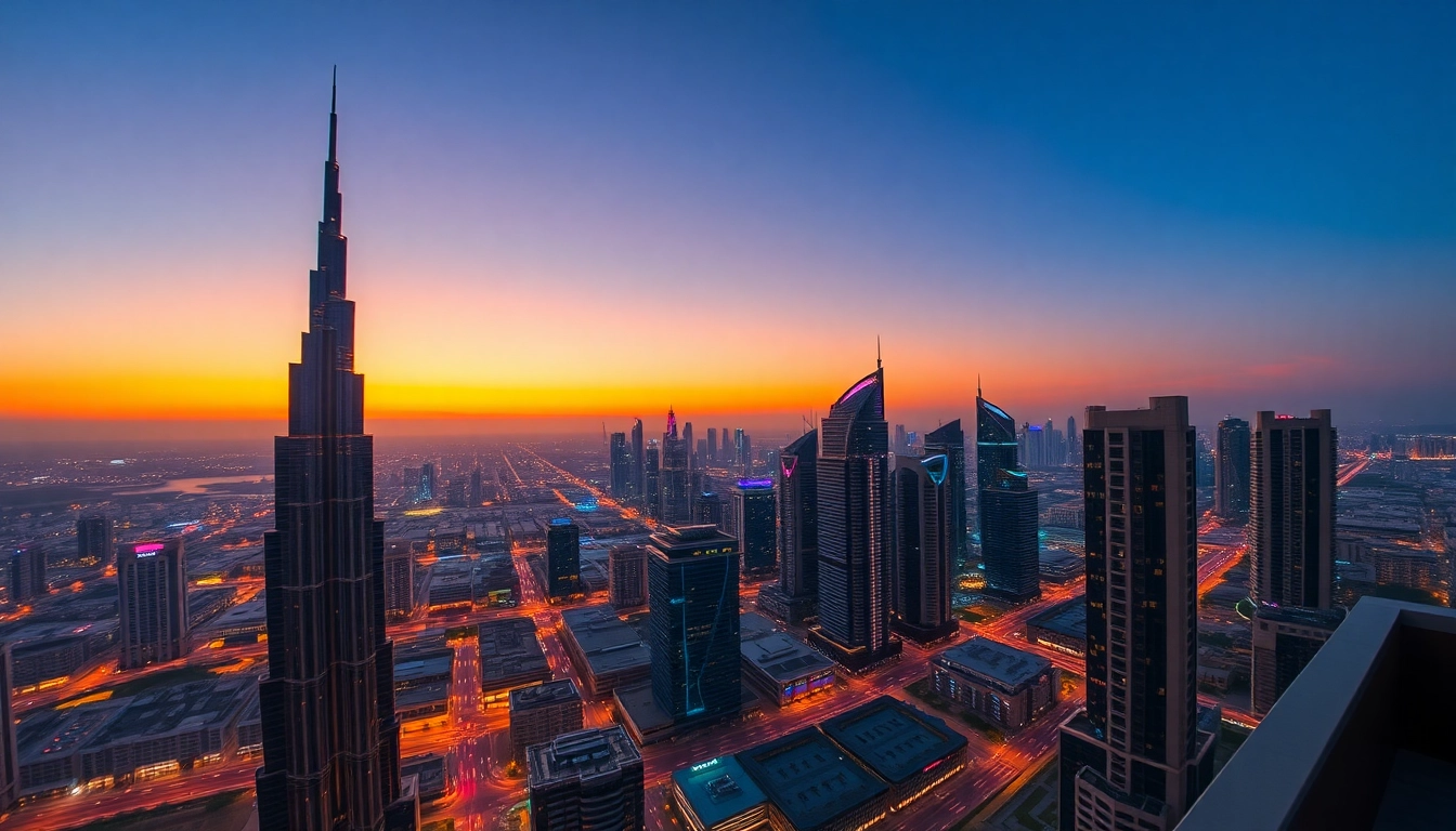 Experience iconic things to do in Dubai with stunning views of Burj Khalifa at sunset.