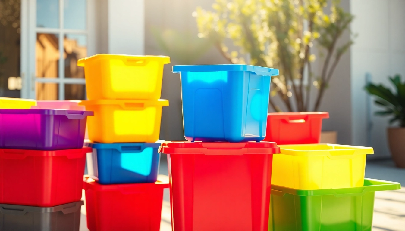 Rent moving boxes that are colorful and eco-friendly, providing a sustainable packing solution.