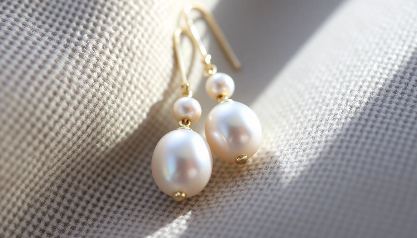 Showcase Pearl Drop Earrings Handmade featuring lustrous pearls and intricate design details.