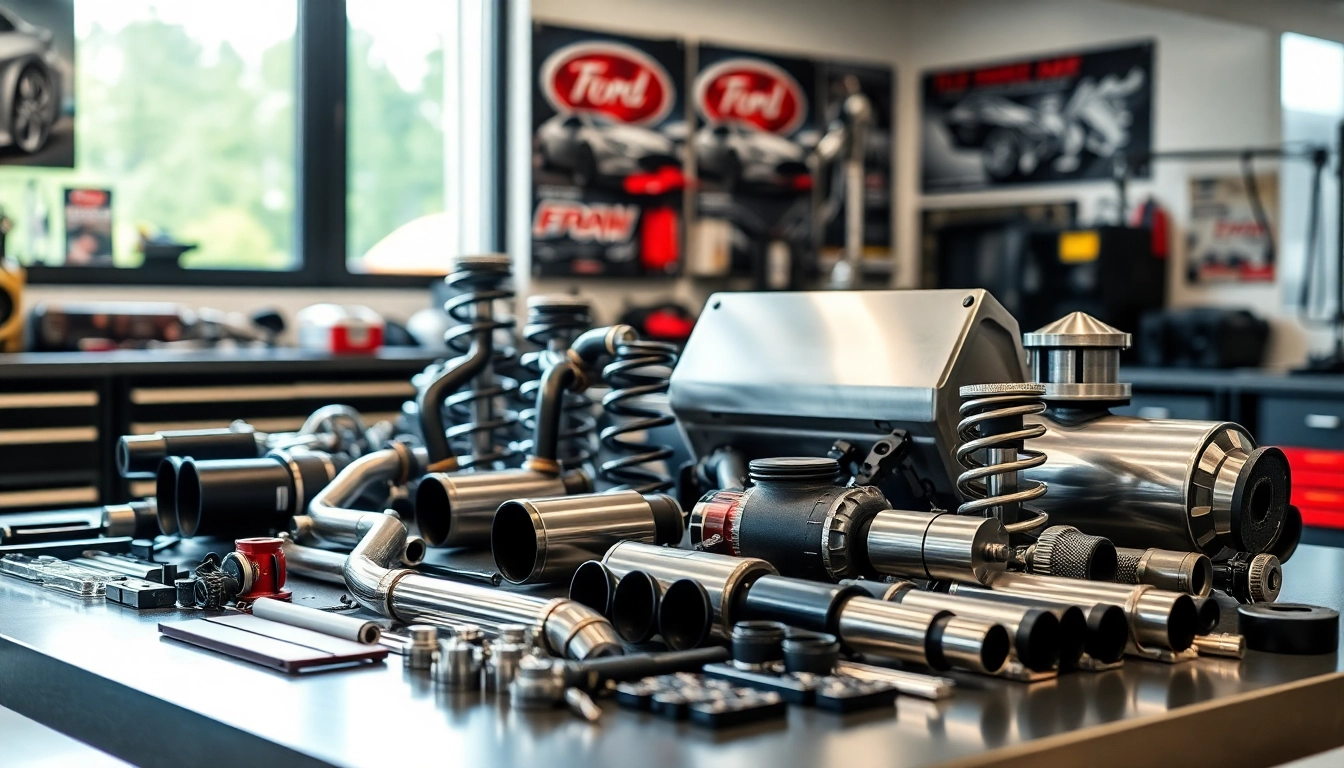 Showcasing various byd performance parts on a modern workspace, highlighting precision and quality.