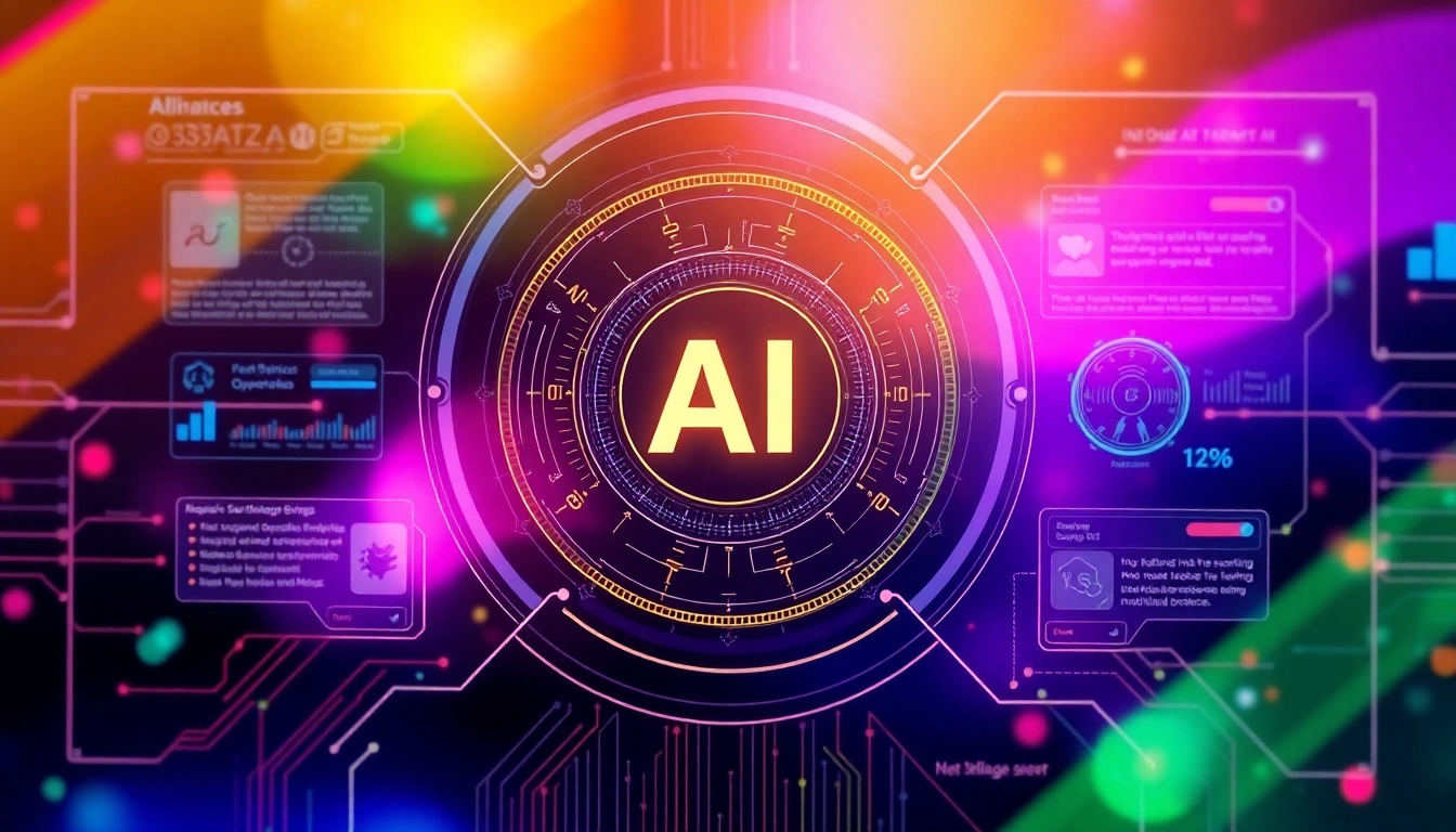 Agentic AI interface showcasing autonomous decision-making capabilities in a vibrant, futuristic design.