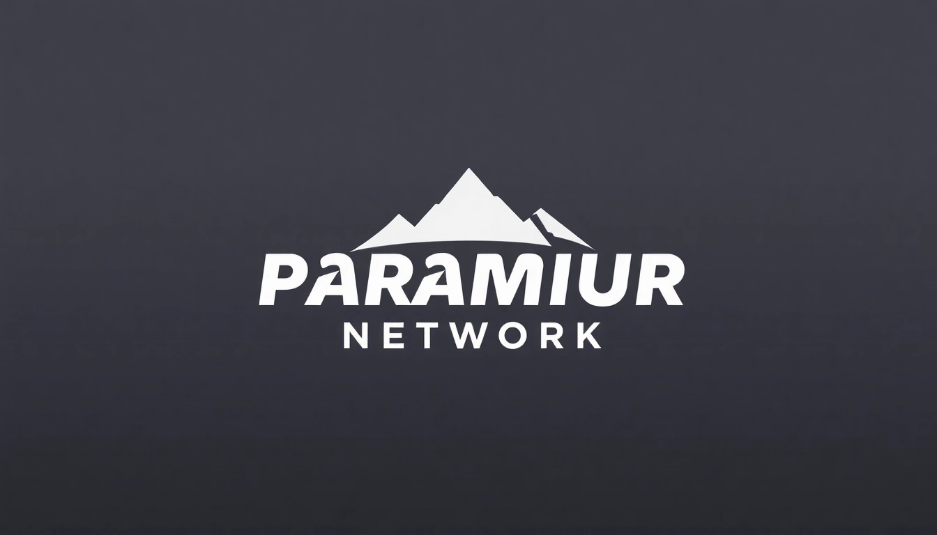 Showcase the paramount network logo with its iconic mountain design against a vibrant backdrop.