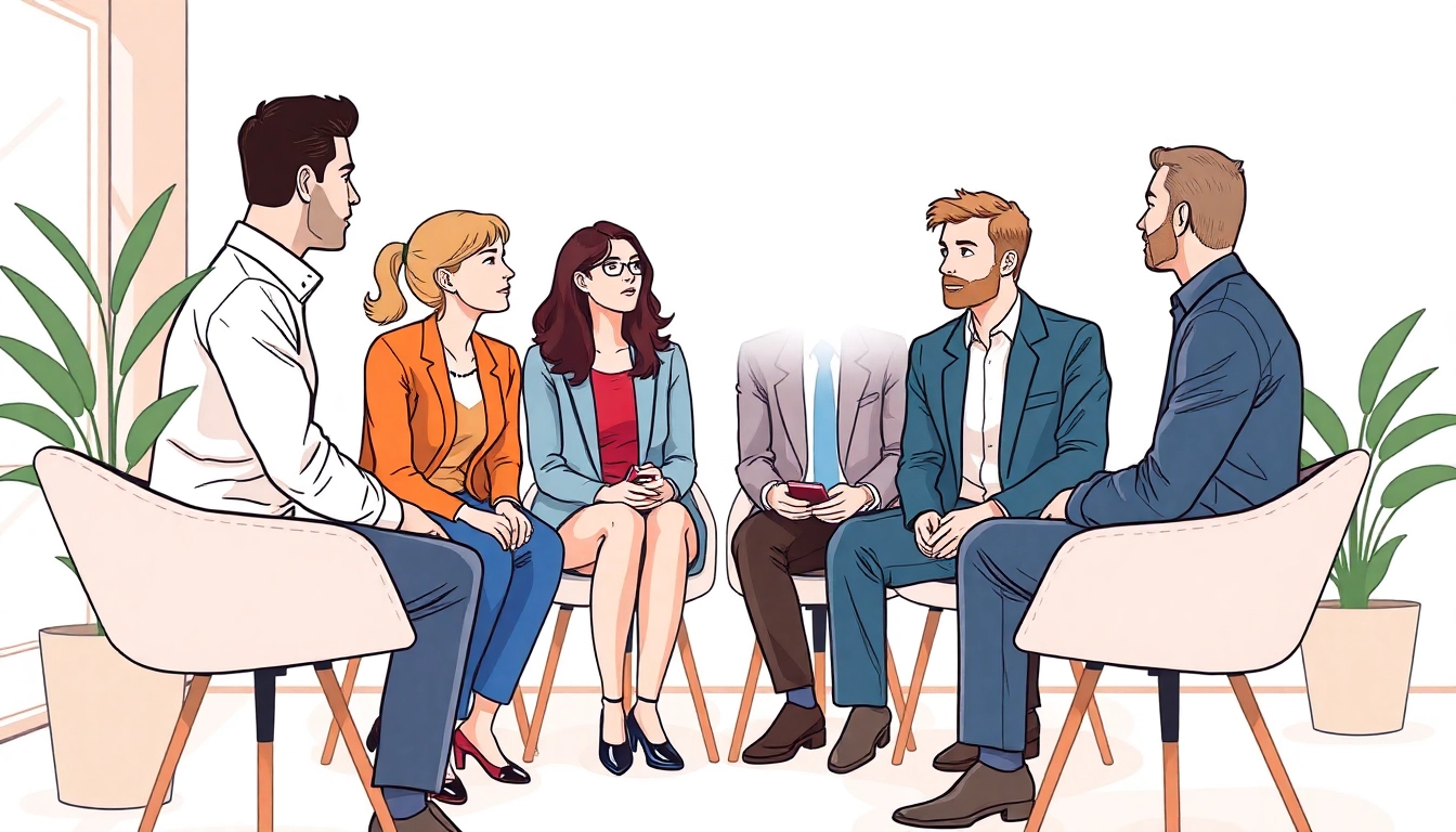 Facilitating rekrytering Östergötland through diverse interviews in a modern office setting.