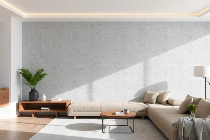 Showcase a sliding partition wall elegantly dividing a spacious room, enhancing versatility in layout.
