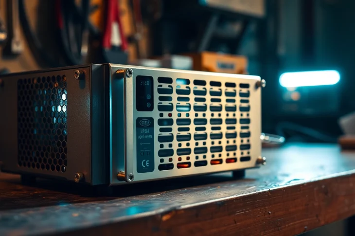 Showcasing a high-quality power supply supplier's product with sleek design and powerful features.