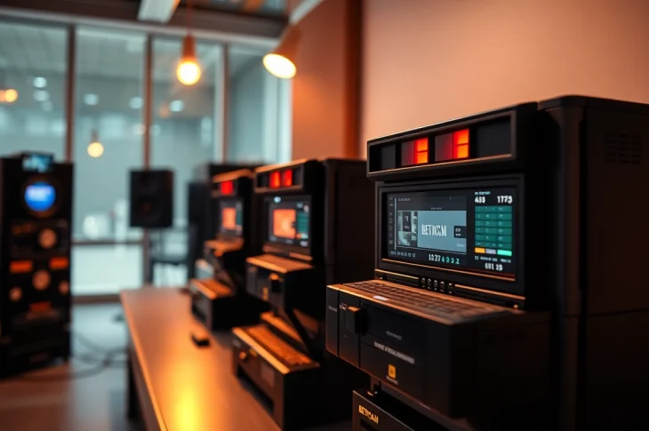 Convert Betacam to Digital with professional equipment in a bright studio environment.