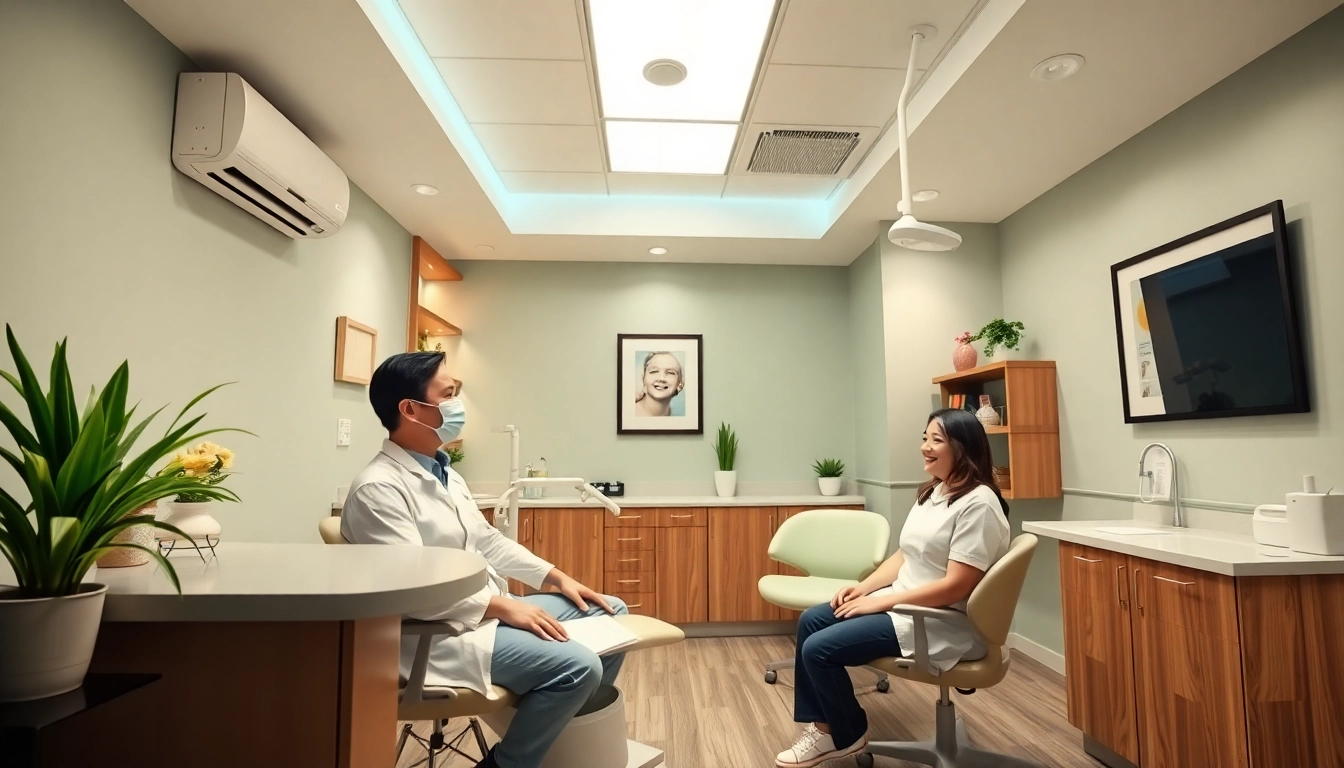 A welcoming dental care experience with an Apopka Dentist engaging warmly with a patient.