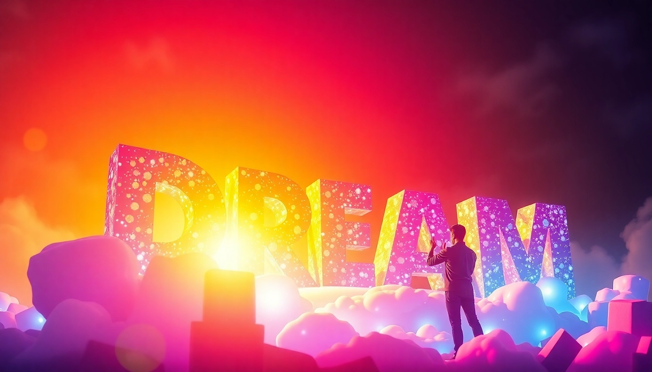 Build your dreams with a vibrant sculpture in an inspiring outdoor setting.