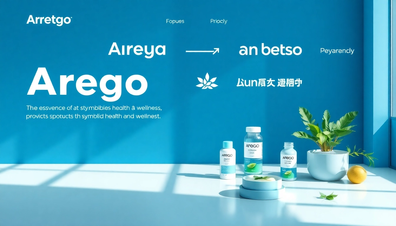 Arego Brands' health and wellness products displayed beautifully in vibrant colors.