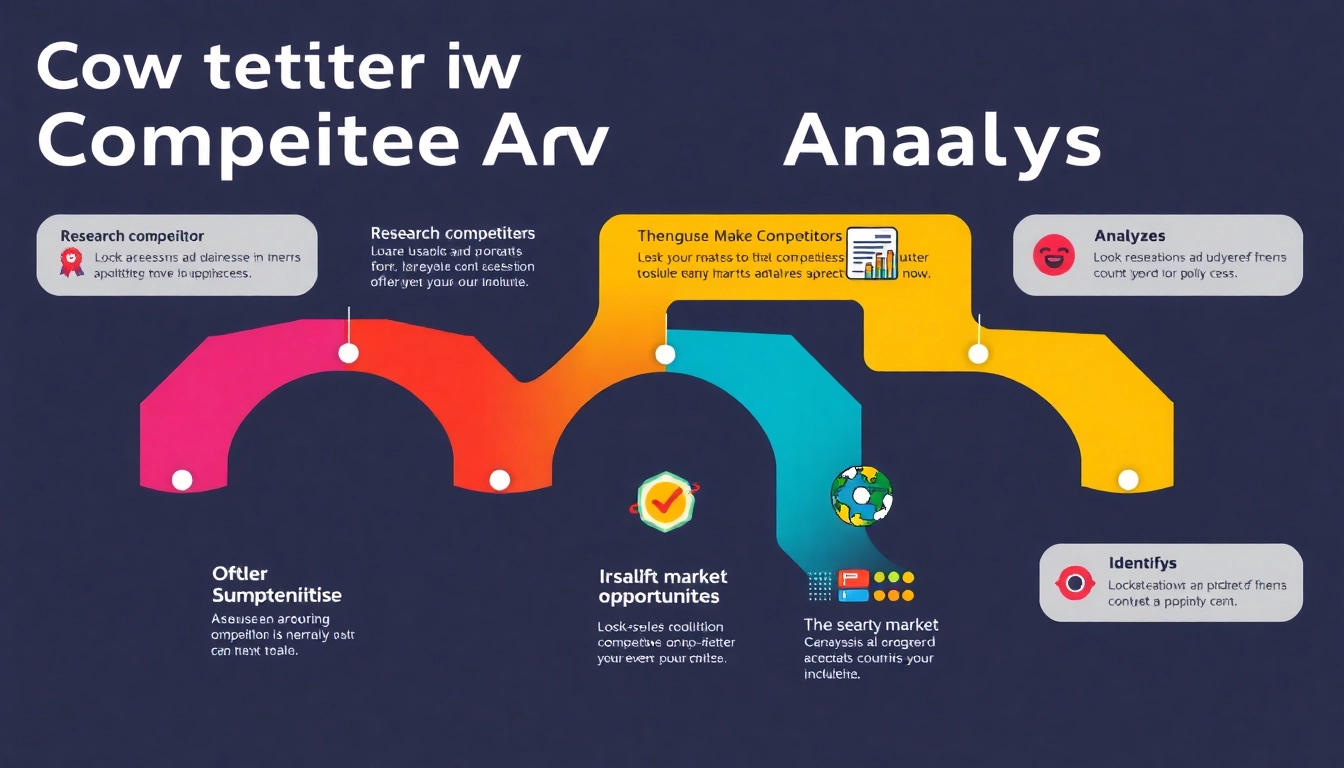 Illustrate competitor analysis steps, highlighting research and strength analysis for effective marketing strategy.