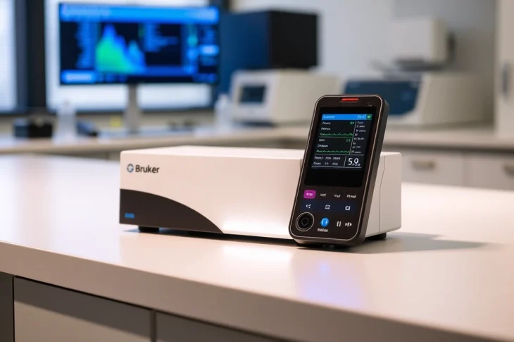 Demonstrating the Bruker EOS 500 Handheld LIBS Analyzer performing material analysis with precision.