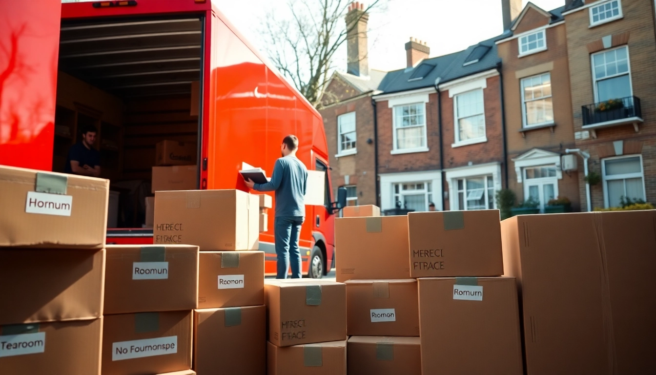 Professional movers from moving companies in London efficiently loading furniture into a moving truck.