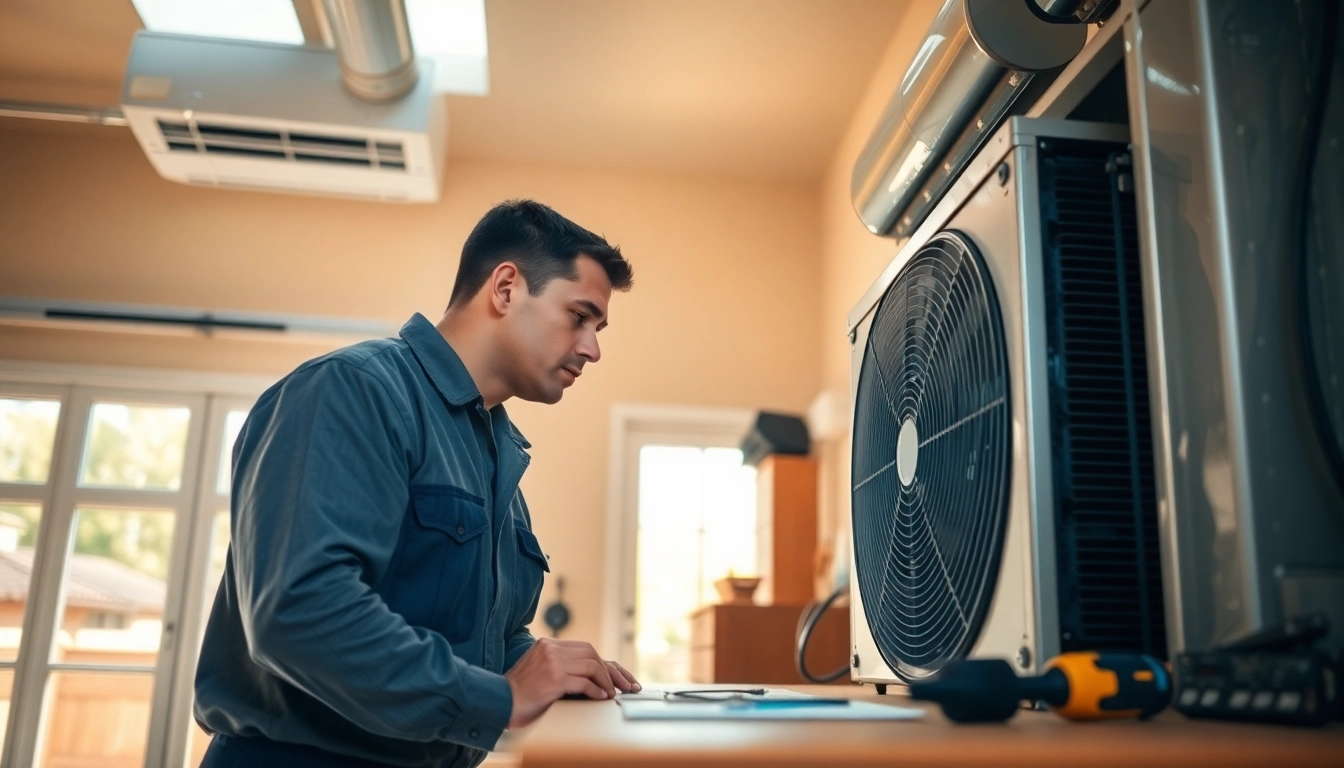 AC repair in Glendale, AZ, showcasing a technician at work on a residential unit.