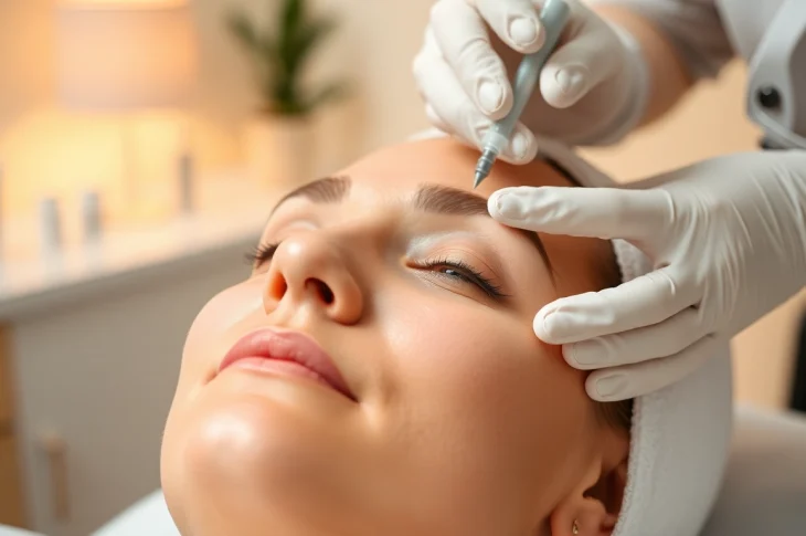 Practitioner administering a Botox-Zürich treatment in a serene aesthetic clinic environment.