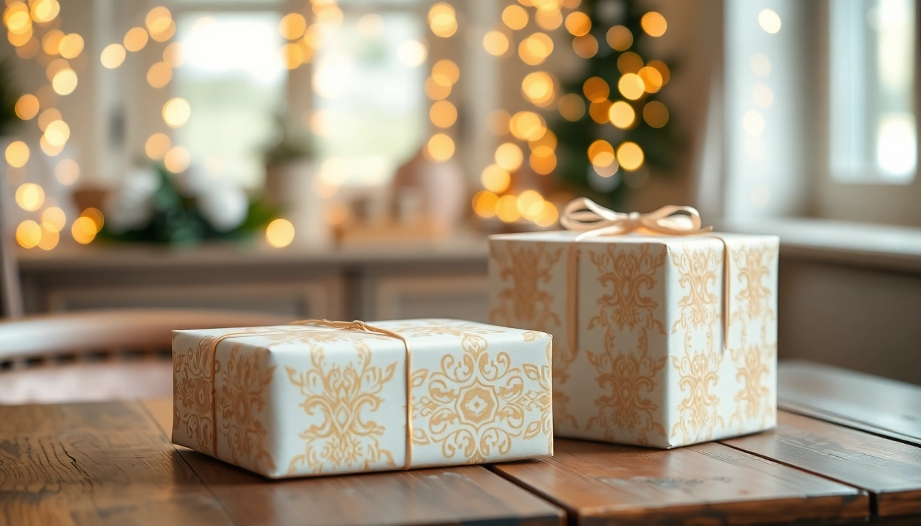 Partner Geschenke in an elegant setting with a beautifully wrapped gift to inspire meaningful moments.
