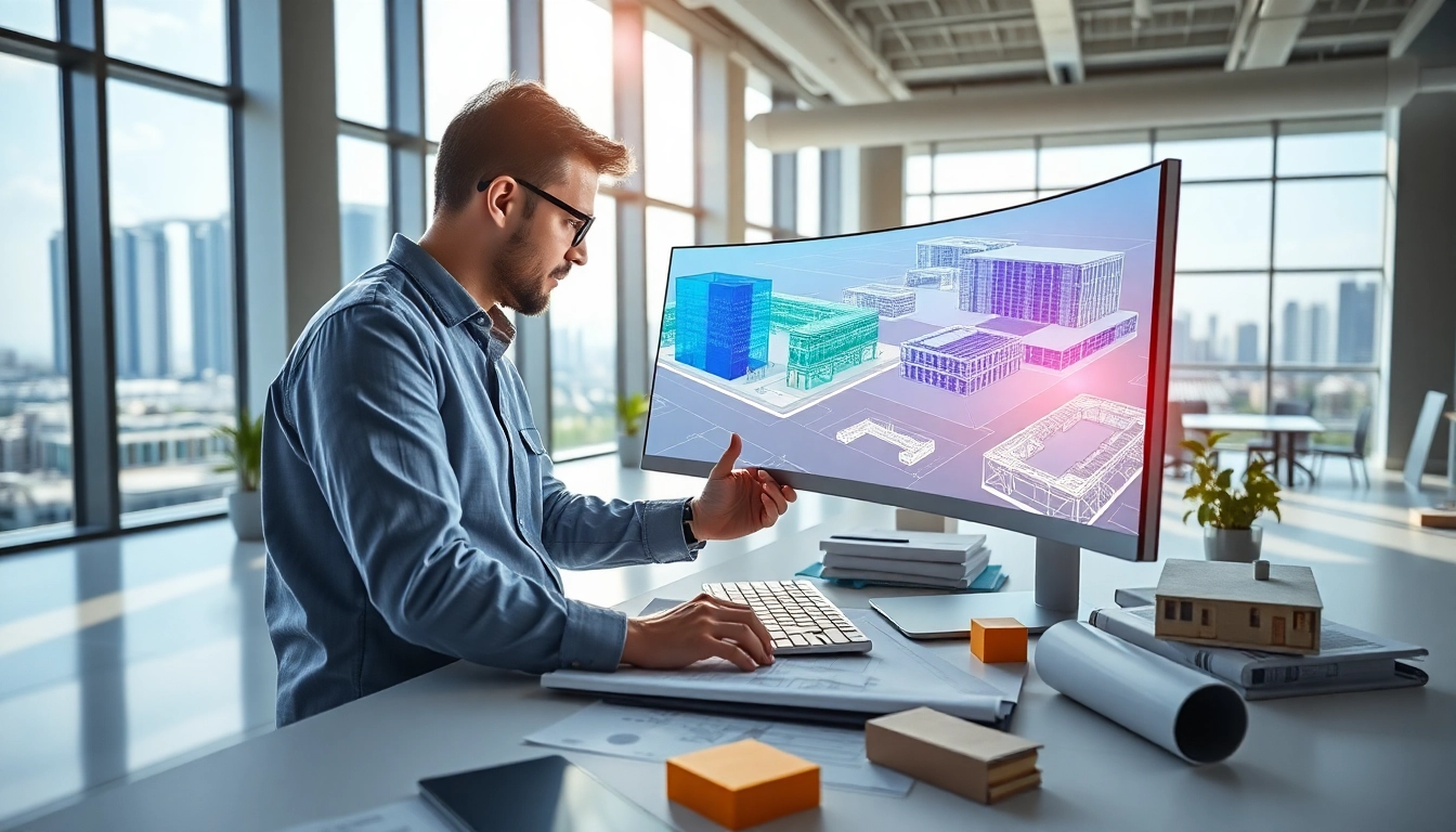 Enhance skills with BIM Training in Pune through a professional workspace scene featuring digital modeling.