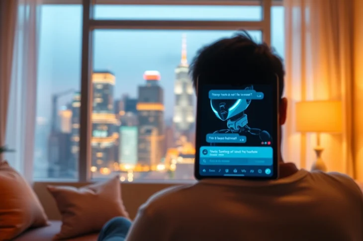 Interacting with an ai chat no filter interface on a modern device representing user engagement.
