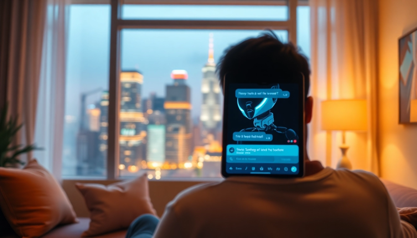 Interacting with an ai chat no filter interface on a modern device representing user engagement.