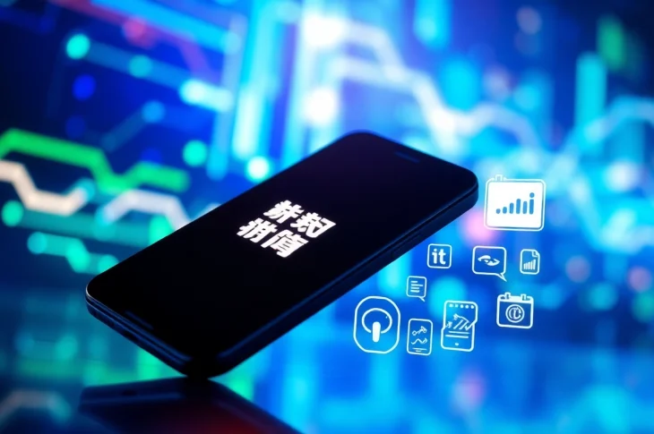 Explore the features of 纸飞机官网 with a smartphone interface in a modern tech environment.