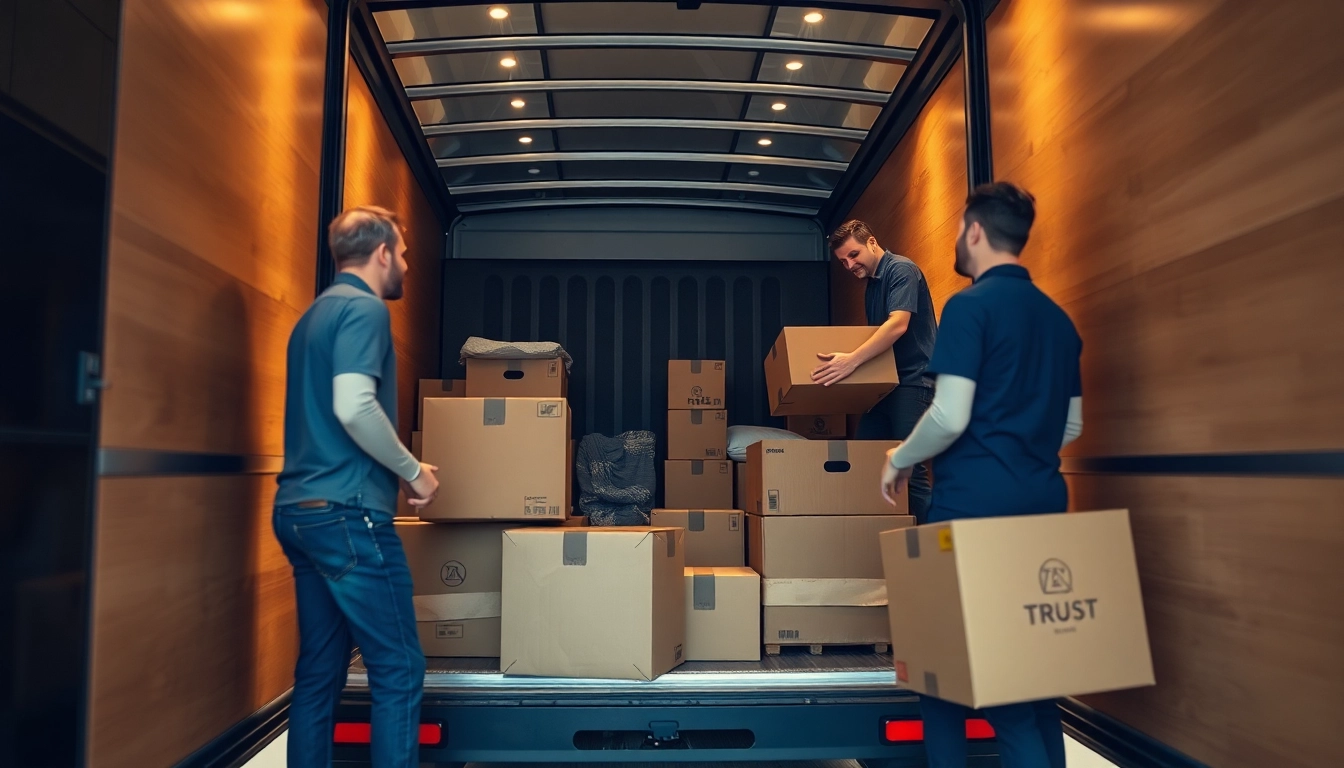Efficiently packing items during a move by Umzugsfirma Erlangen, showcasing professional service with care.