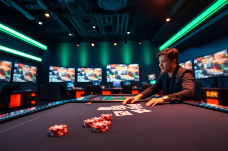 Experience evolution gaming in a high-tech live casino environment with engaging dealers.