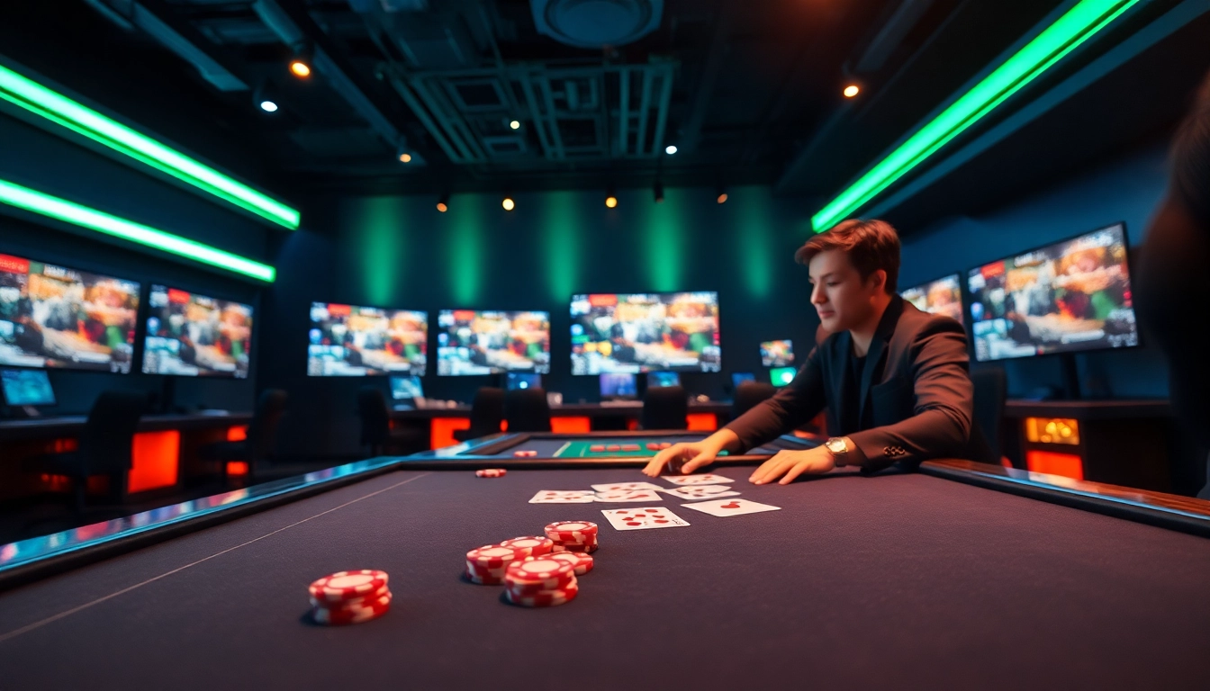 Experience evolution gaming in a high-tech live casino environment with engaging dealers.