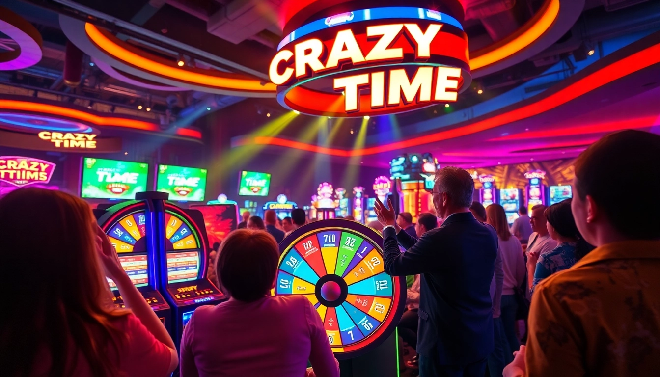 Watch Crazy Time live as players enjoy an interactive game show experience with vibrant colors and excitement.