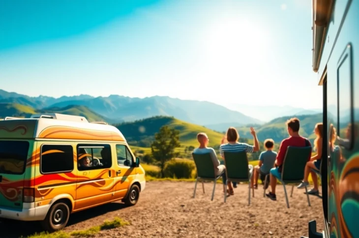 Experience JRP Campers in a stunning outdoor setting with a family on a road trip.