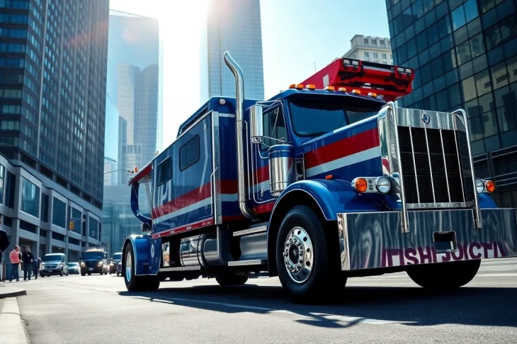 Affordable big rig towing company showcasing a professional tow truck in action.