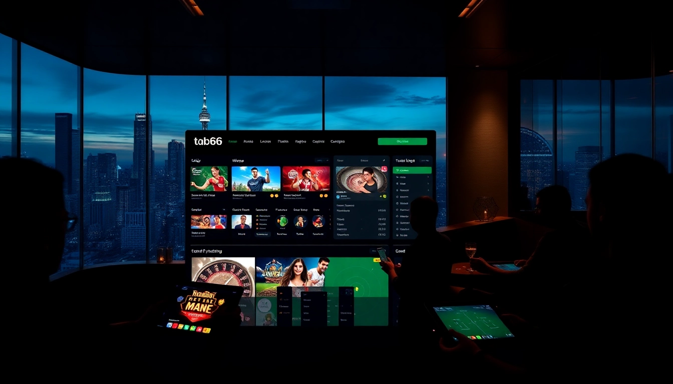 Experience the thrill of betting with tab66 through a modern interface showcasing exciting games.