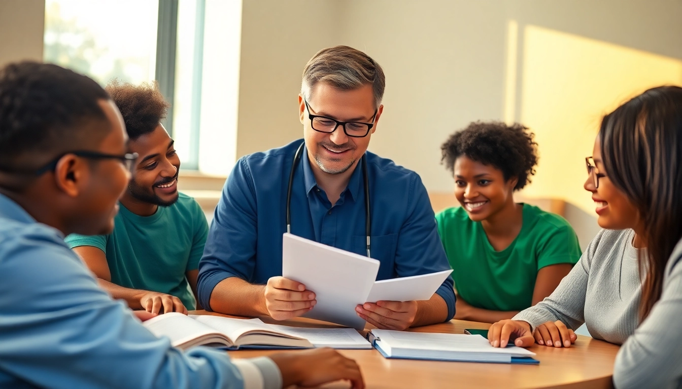 Helping students find care certificate workbook answers through collaborative learning in a modern classroom.