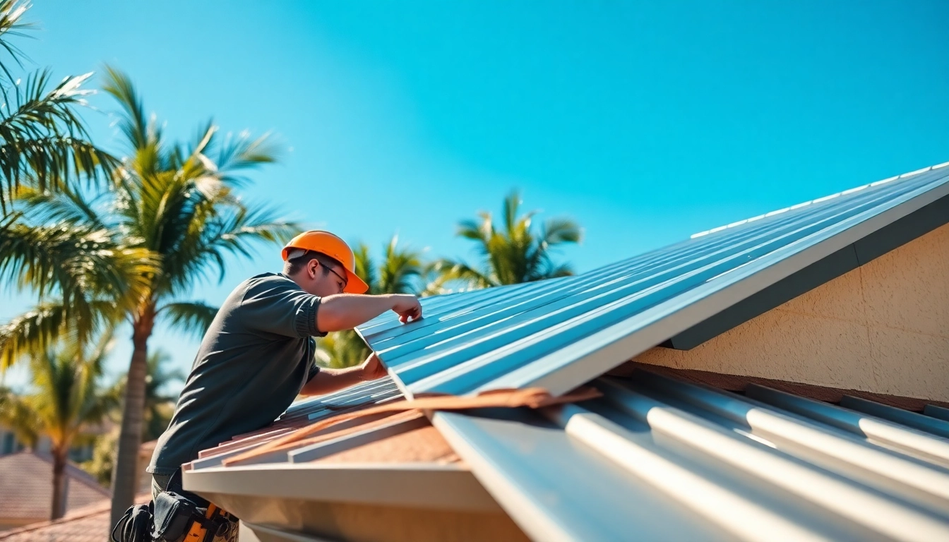Install a durable florida metal roof with skilled craftsmanship in a sunny neighborhood.